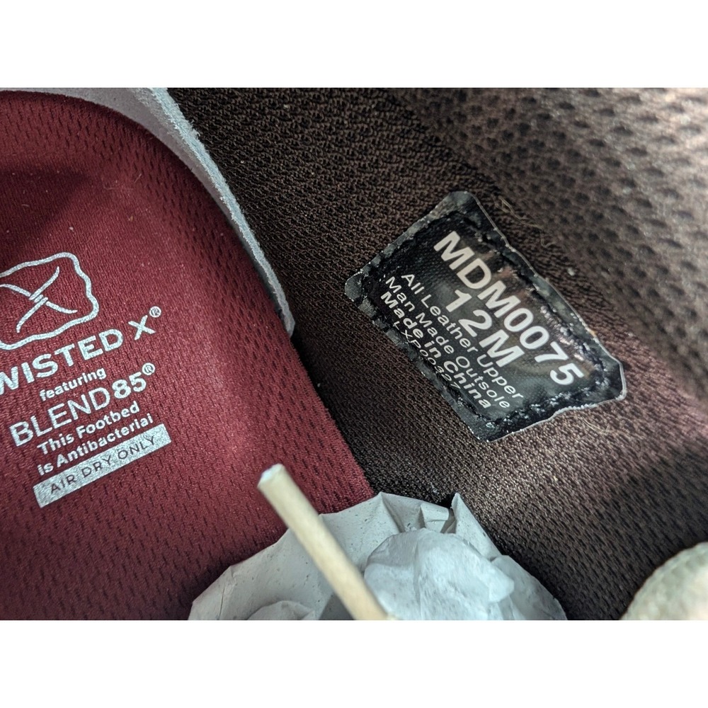 Twisted Mens Chukka Driving Moc MDM0075 Brown/Ivory USA Flag Casual Size 12M NOB - Picture 5 of 12